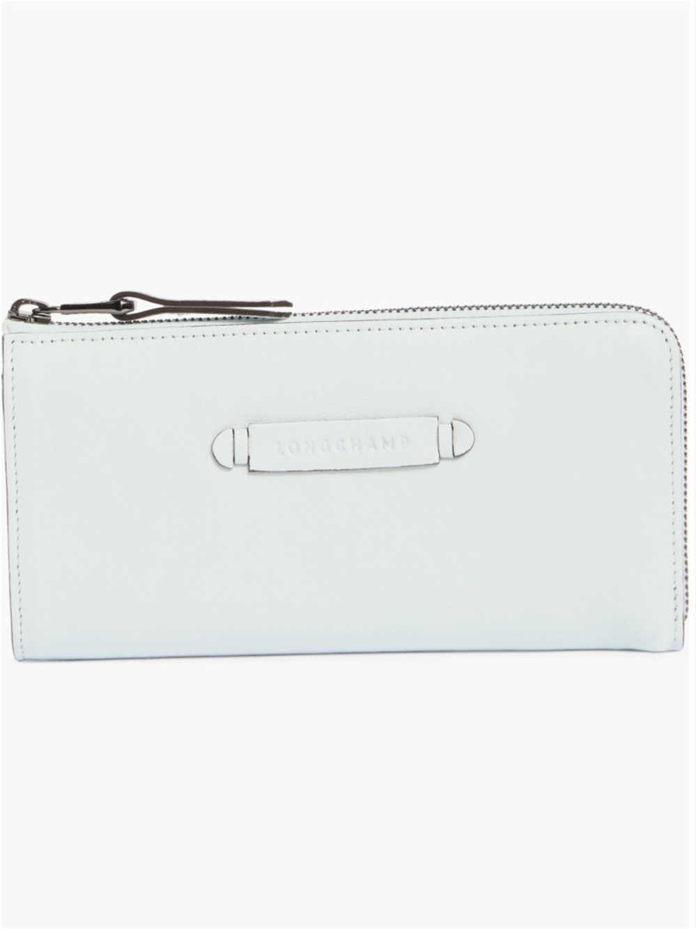 Longchamp Pale Blue Leather L Zip Wallet NWT with box - Picture 8 of 12
